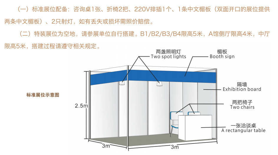 标准展位配置